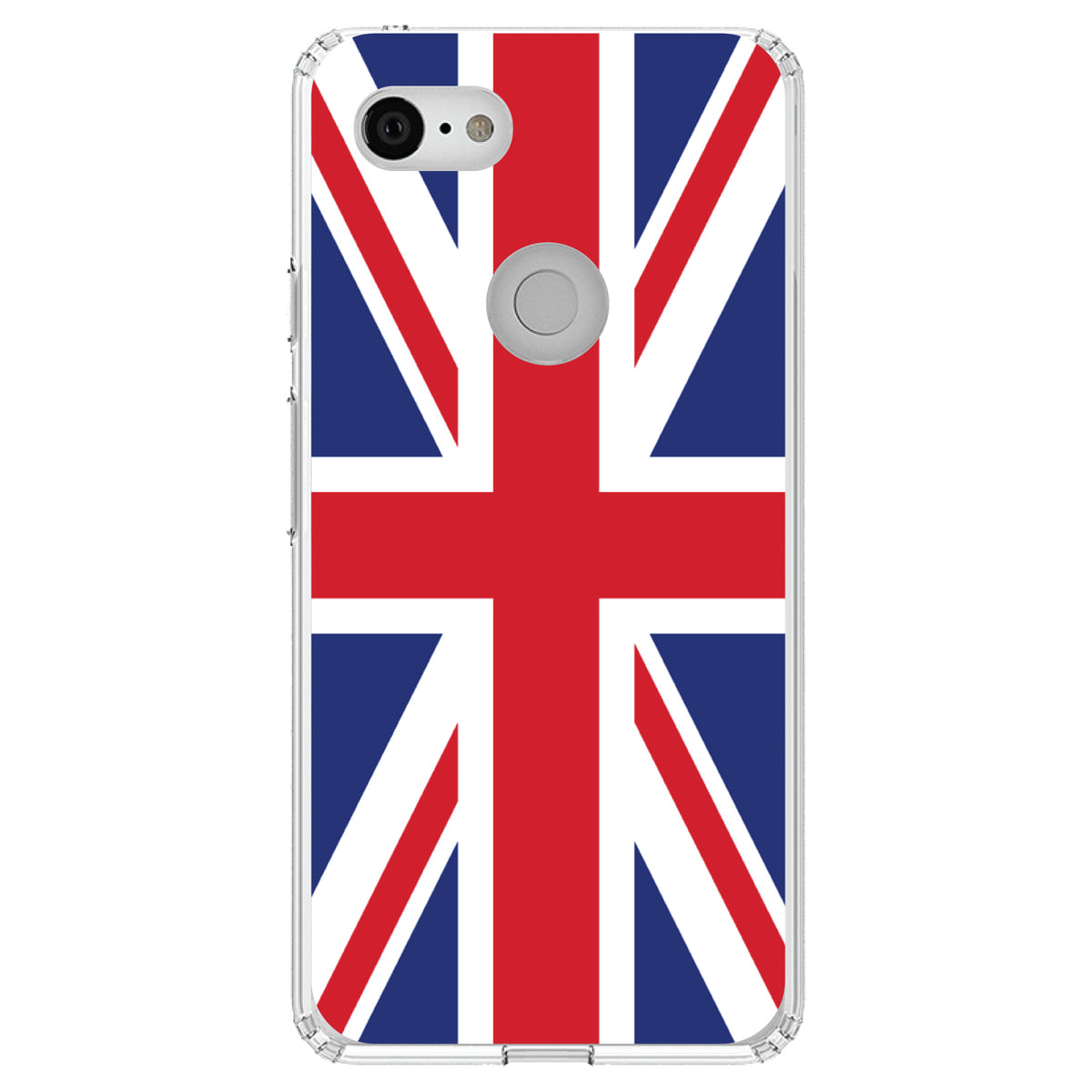 Red White Blue British Flag UK Clear Shockproof iPhone Case, view 21