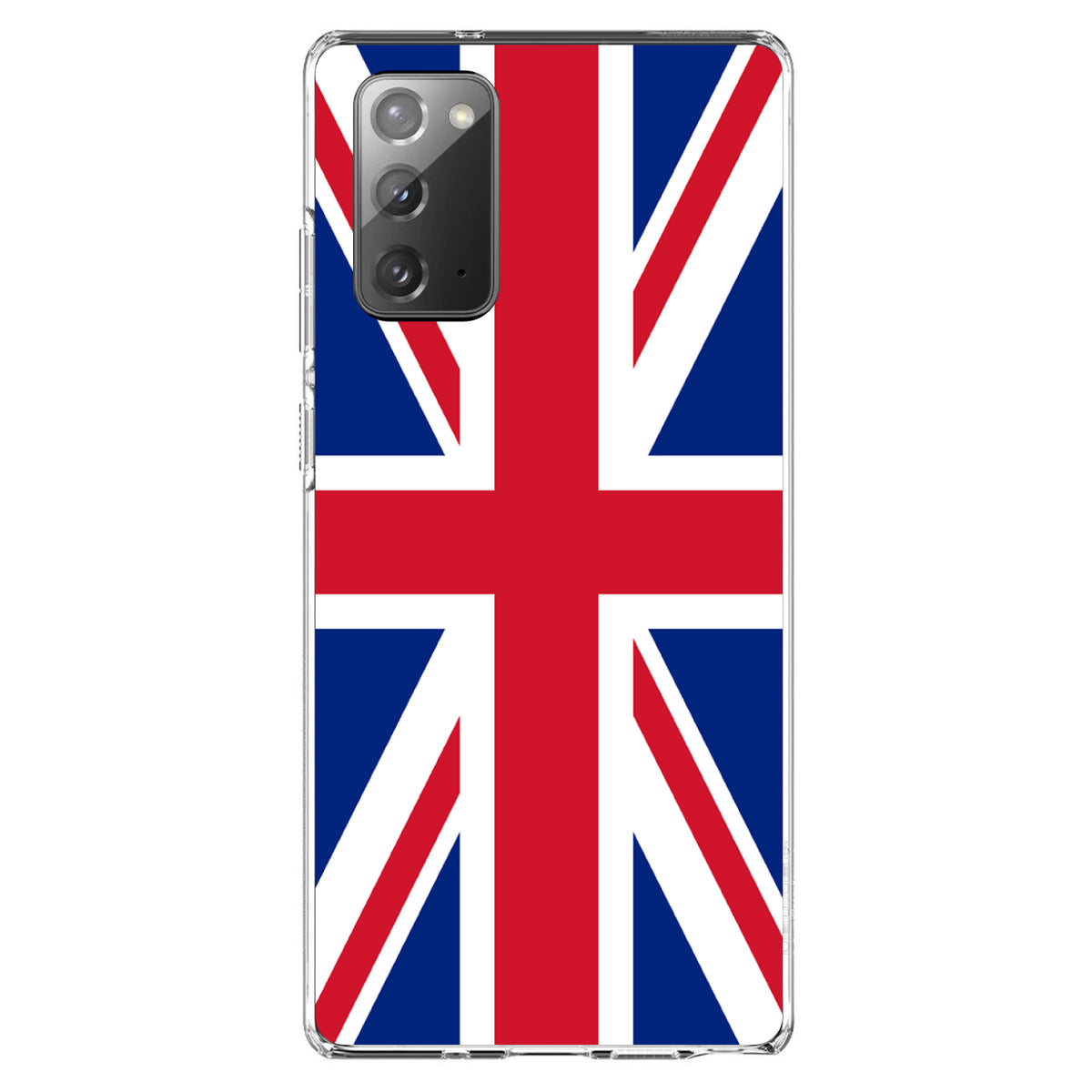 Red White Blue British Flag UK Clear Shockproof iPhone Case, view 8