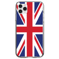 Red White Blue British Flag UK Clear Shockproof iPhone Case