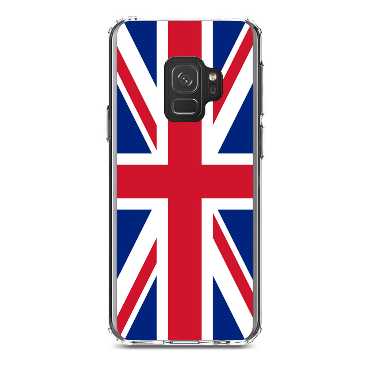 Red White Blue British Flag UK Clear Shockproof iPhone Case, view 19