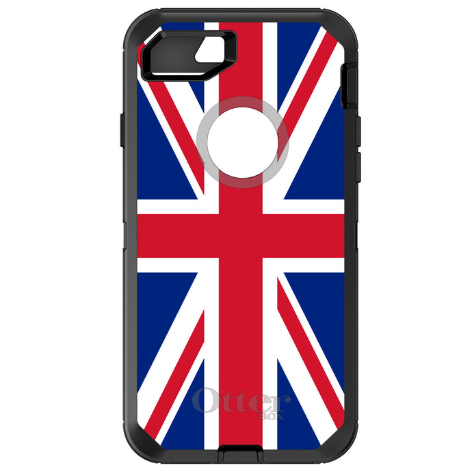 DistinctInk™ OtterBox Defender Series Case for Apple iPhone / Samsung Galaxy / Google Pixel - Red White Blue British Flag UK