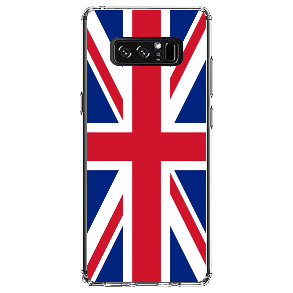 Red White Blue British Flag UK Clear Shockproof iPhone Case, view 12