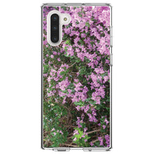 DistinctInk® Clear Shockproof Hybrid Case for Apple iPhone / Samsung Galaxy / Google Pixel - Purple Flowers Mykonos Greece
