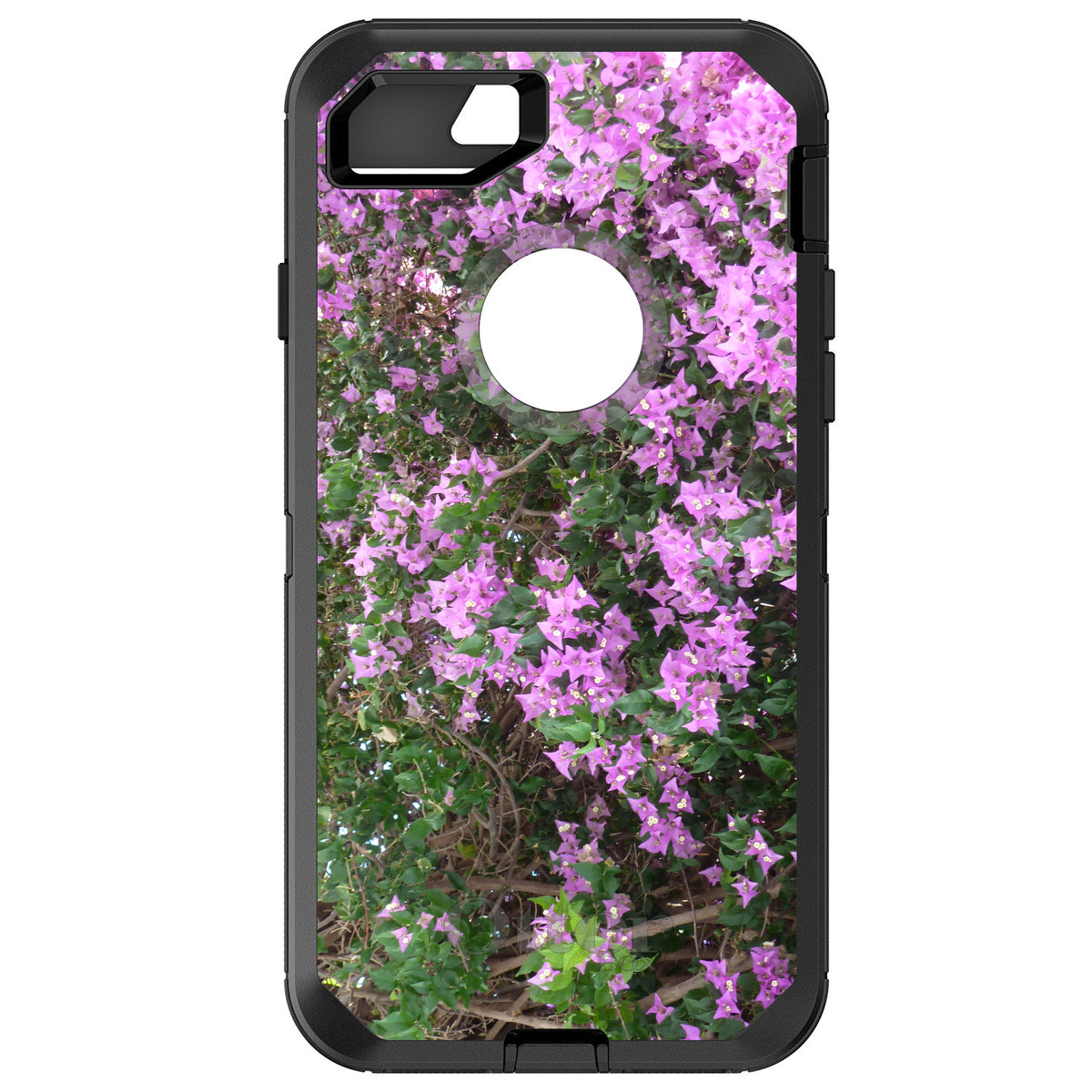 Purple Flowers Mykonos Greece OtterBox Defender Case for iPhone & Galaxy