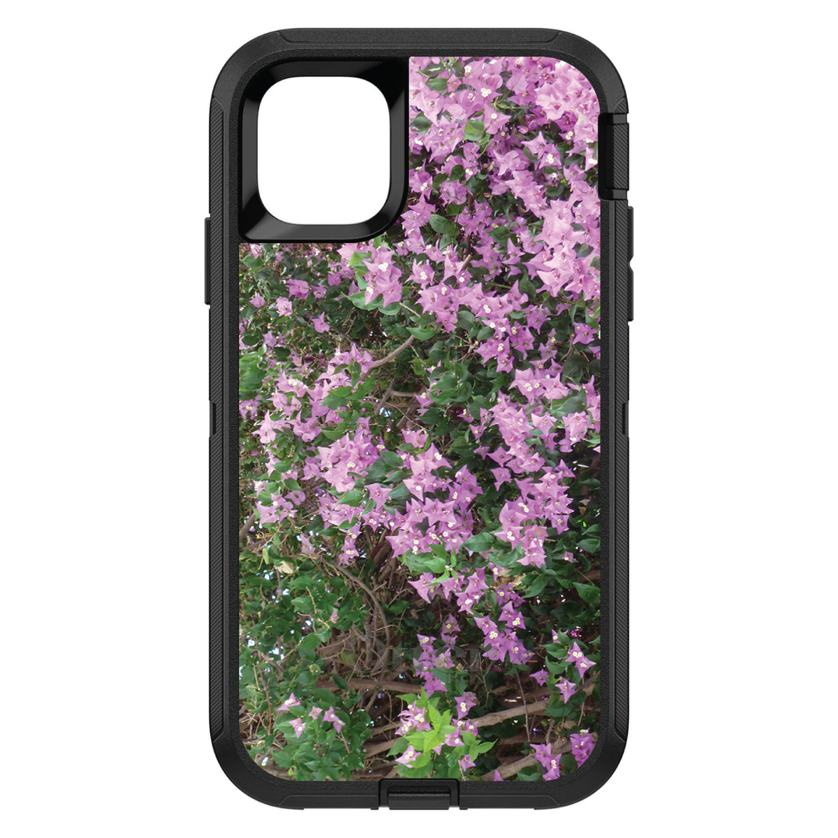 Purple Flowers Mykonos Greece OtterBox Defender Case for iPhone & Galaxy, view 2