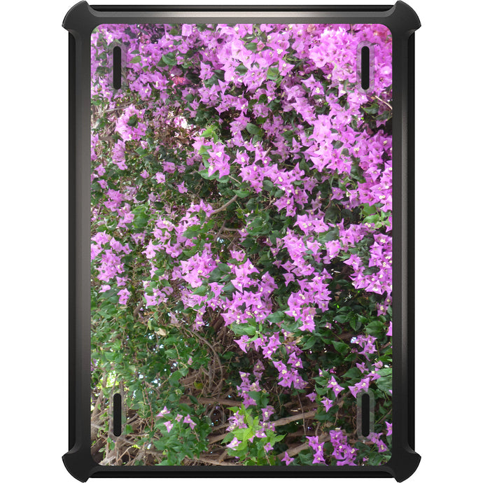 DistinctInk™ OtterBox Defender Series Case for Apple iPad / iPad Pro / iPad Air / iPad Mini - Purple Flowers Mykonos Greece