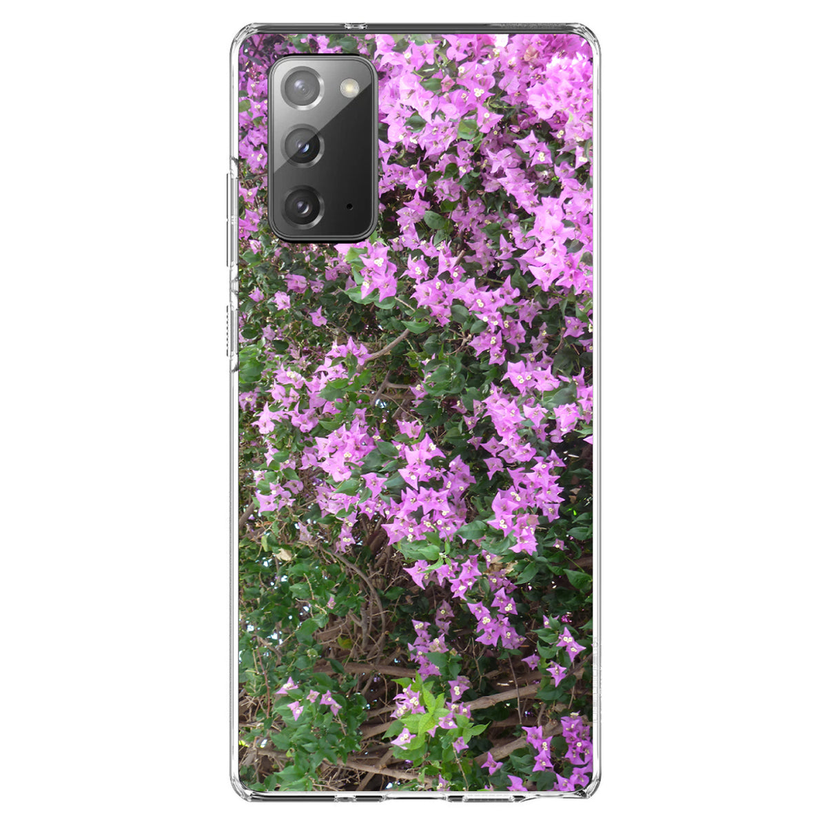 Purple Flowers Mykonos Greece Clear Shockproof iPhone Case, view 7