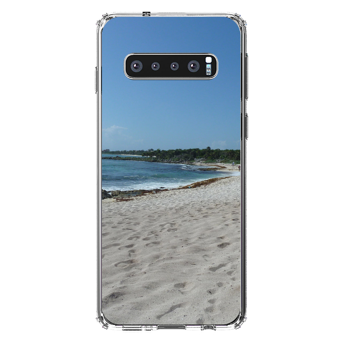 Beach Scene Akumal Mexico Clear Shockproof iPhone Case, view 16