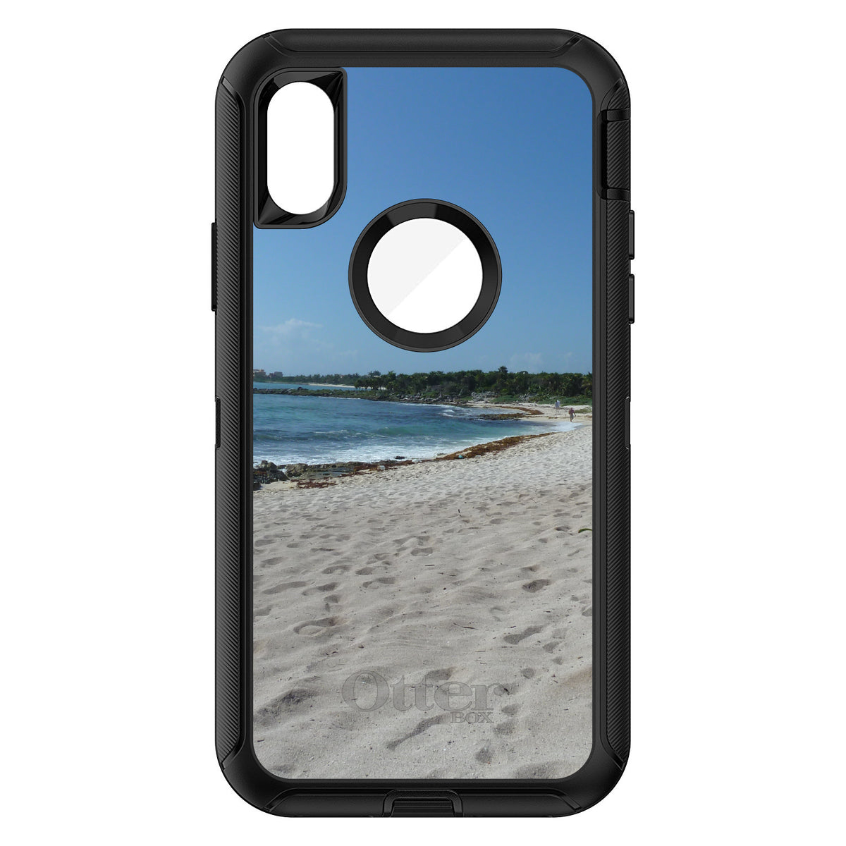 Beach Scene Akumal Mexico OtterBox Defender Case for iPhone & Galaxy, view 3