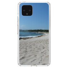 DistinctInk® Clear Shockproof Hybrid Case for Apple iPhone / Samsung Galaxy / Google Pixel - Beach Scene Akumal Mexico