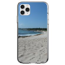 DistinctInk® Clear Shockproof Hybrid Case for Apple iPhone / Samsung Galaxy / Google Pixel - Beach Scene Akumal Mexico