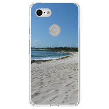 DistinctInk® Clear Shockproof Hybrid Case for Apple iPhone / Samsung Galaxy / Google Pixel - Beach Scene Akumal Mexico