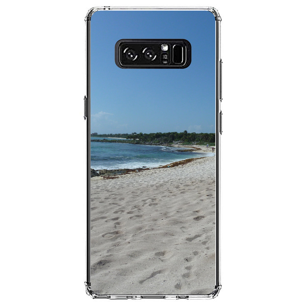 Beach Scene Akumal Mexico Clear Shockproof iPhone Case, view 12