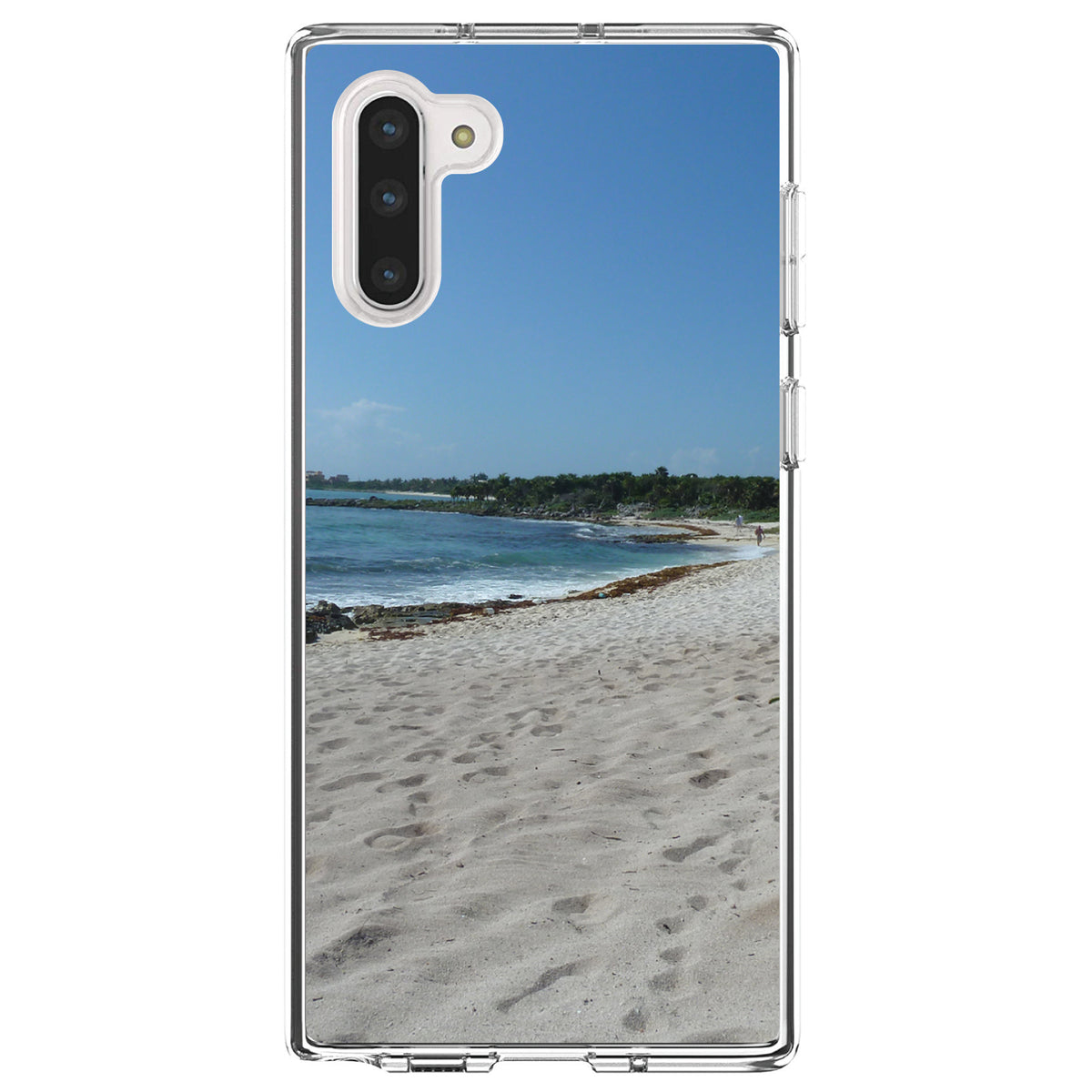 Beach Scene Akumal Mexico Clear Shockproof iPhone Case, view 9