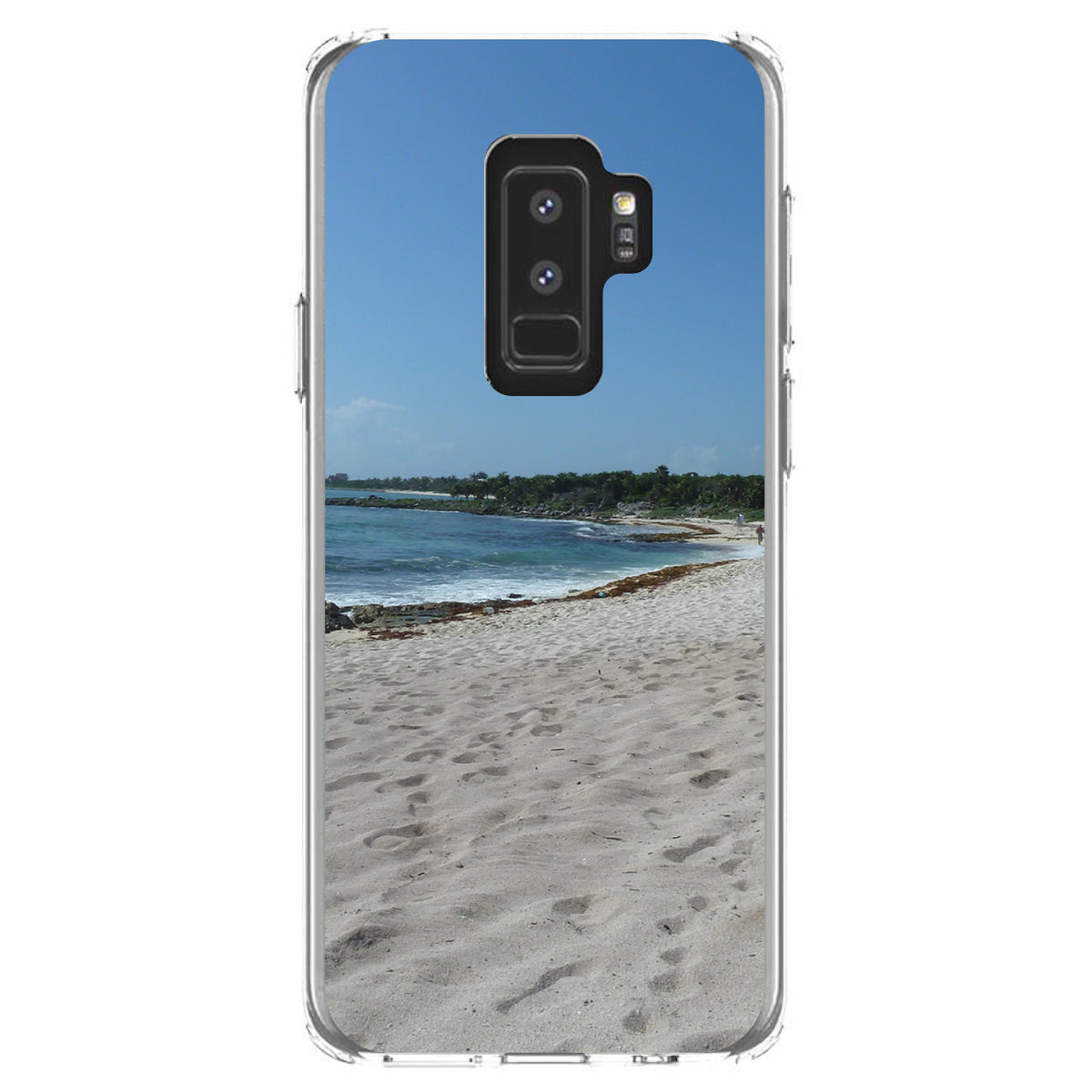 Beach Scene Akumal Mexico Clear Shockproof iPhone Case, view 20