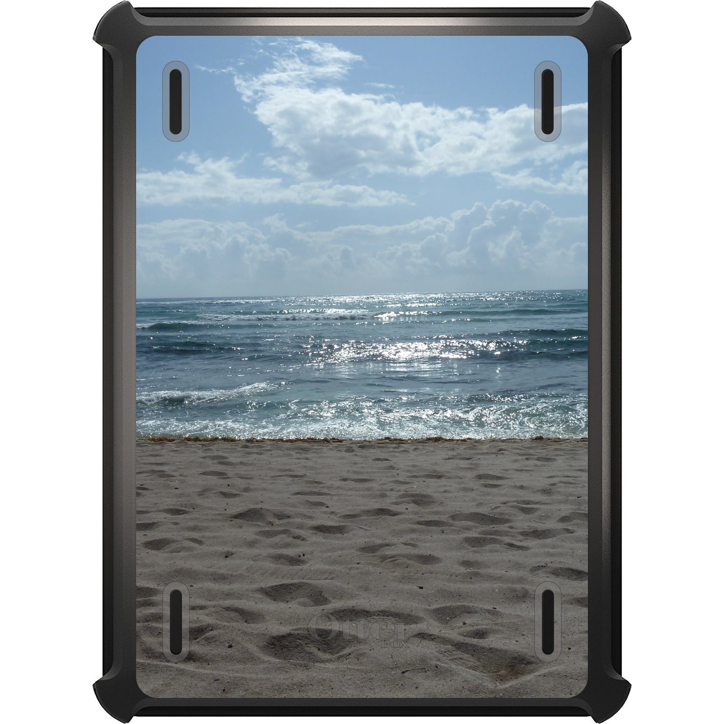 DistinctInk™ OtterBox Defender Series Case for Apple iPad / iPad Pro / iPad Air / iPad Mini - Ocean Horizon Akumal Mexico