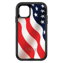DistinctInk™ OtterBox Defender Series Case for Apple iPhone / Samsung Galaxy / Google Pixel - Red White Blue United States Flag USA