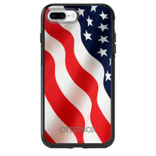 DistinctInk™ OtterBox Symmetry Series Case for Apple iPhone / Samsung Galaxy / Google Pixel - Red White Blue United States Flag USA
