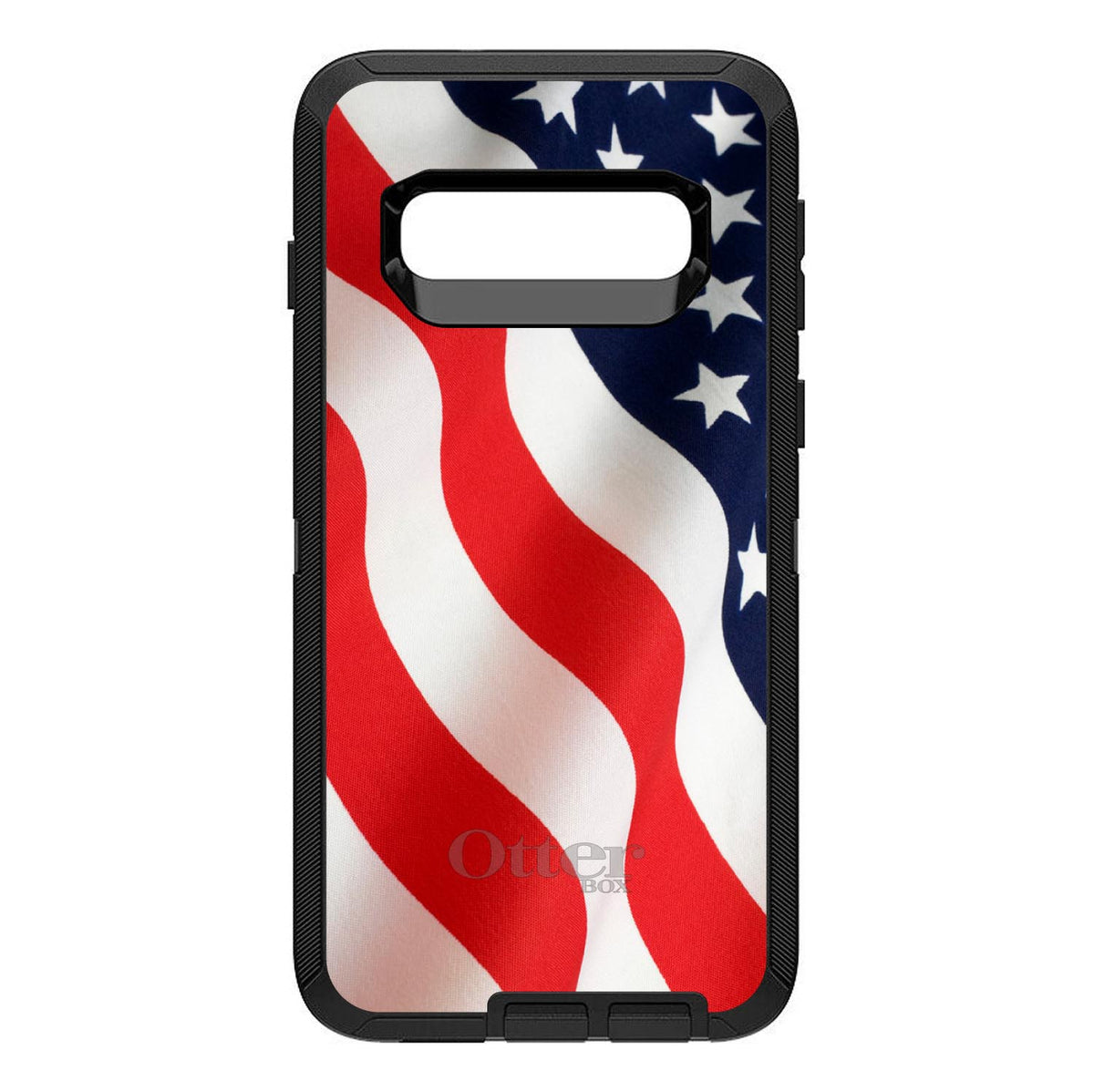 Red White Blue United States Flag USA OtterBox Defender Case for iPhone & Galaxy, view 6