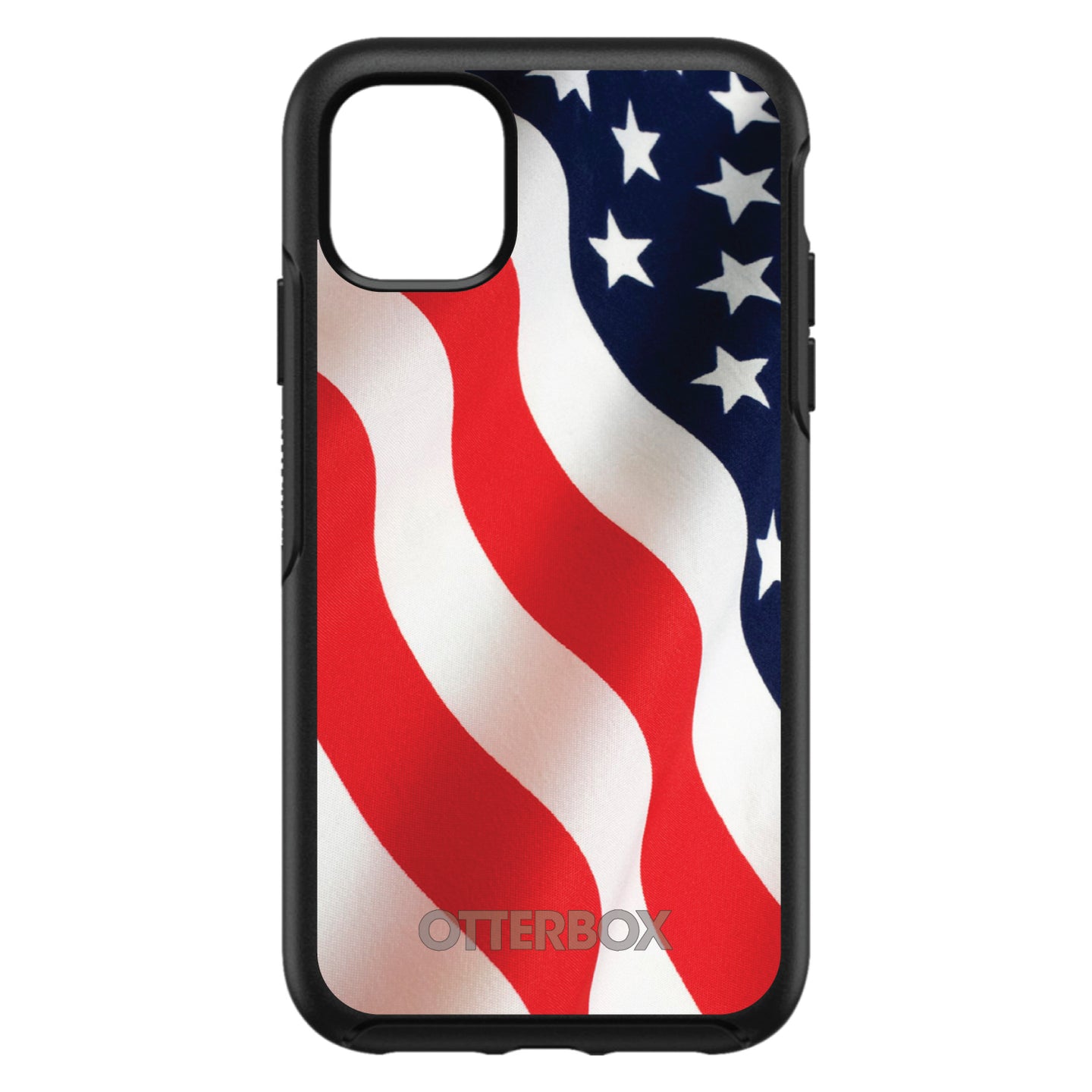 DistinctInk™ OtterBox Symmetry Series Case for Apple iPhone / Samsung Galaxy / Google Pixel - Red White Blue United States Flag USA