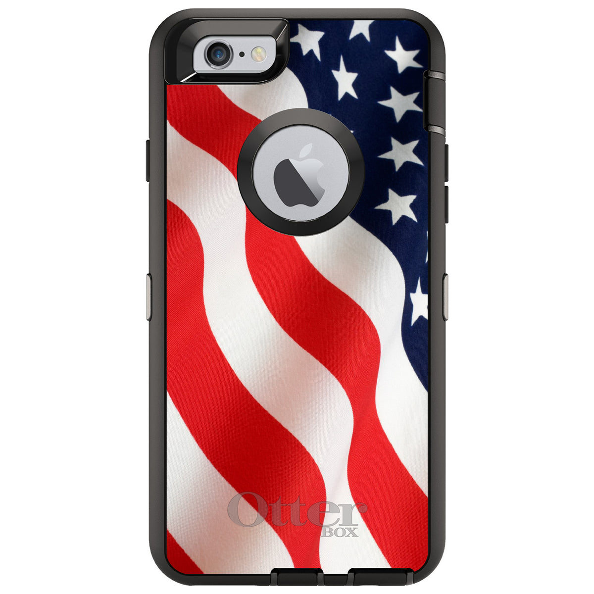 Red White Blue United States Flag USA OtterBox Defender Case for iPhone & Galaxy, view 4