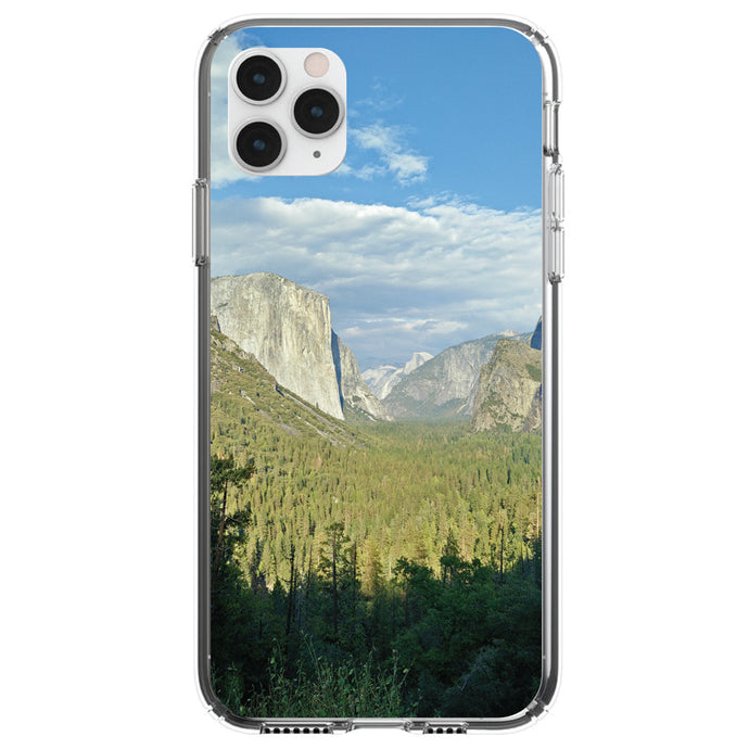 DistinctInk® Clear Shockproof Hybrid Case for Apple iPhone / Samsung Galaxy / Google Pixel - Yosemite Tunnel View