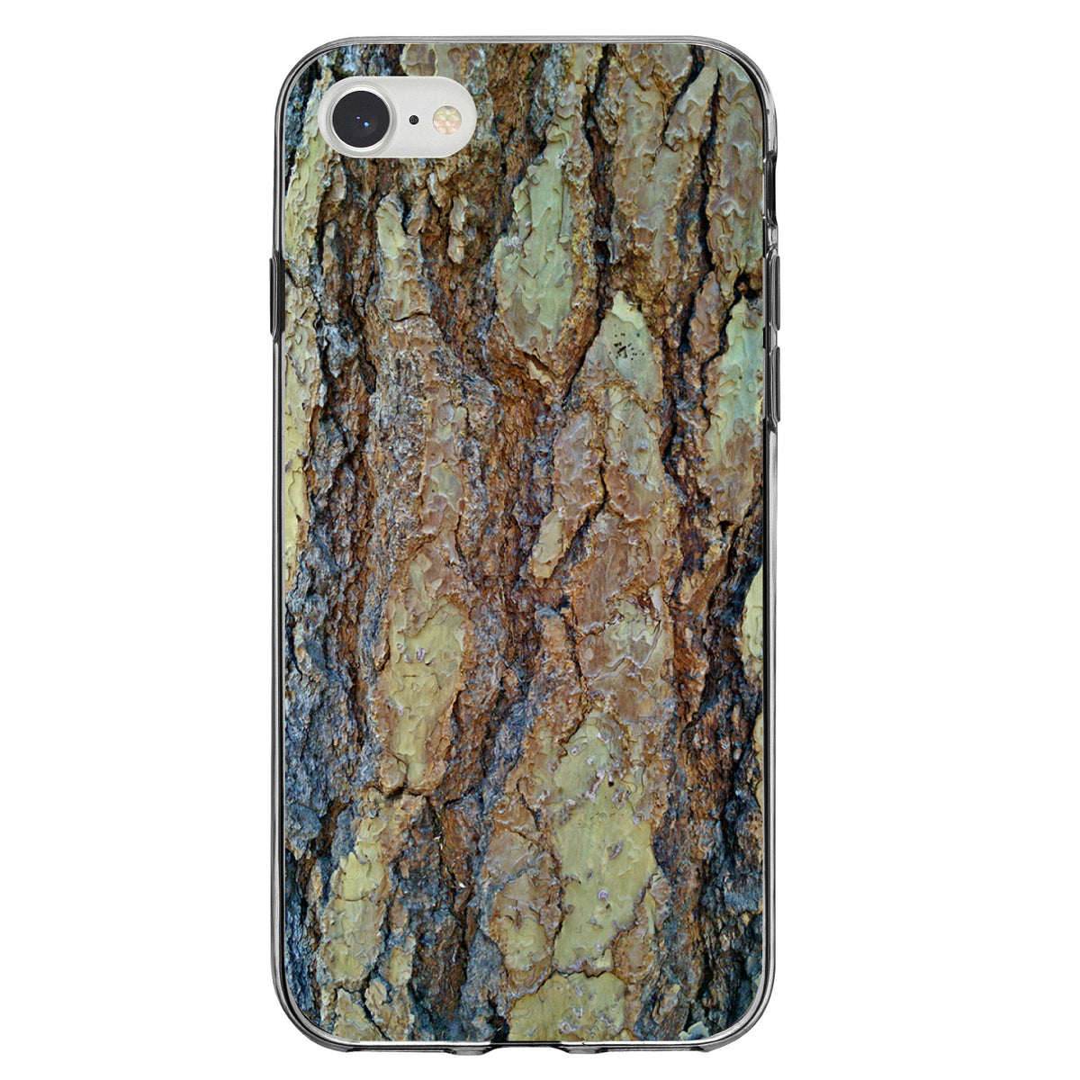 Yosemite Redwood Bark Clear Shockproof iPhone Case, view 5