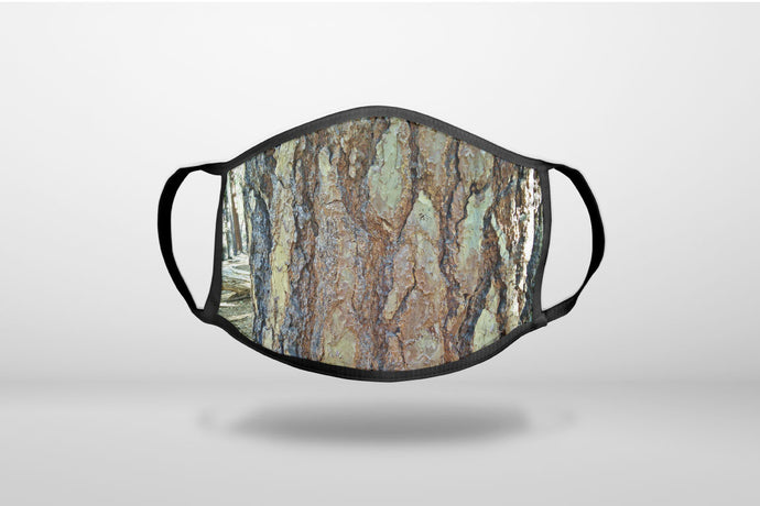 Yosemite Redwood Bark - 3-Ply Reusable Soft Face Mask Covering, Unisex, Cotton Inner Layer