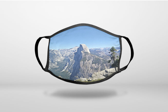 Yosemite Half Dome - 3-Ply Reusable Soft Face Mask Covering, Unisex, Cotton Inner Layer