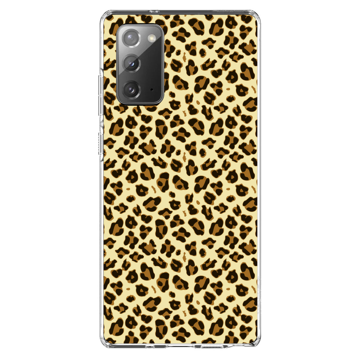 Black Beige Tan Leopard Skin Spots Clear Shockproof iPhone Case, view 7