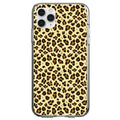 Black Beige Tan Leopard Skin Spots Clear Shockproof iPhone Case
