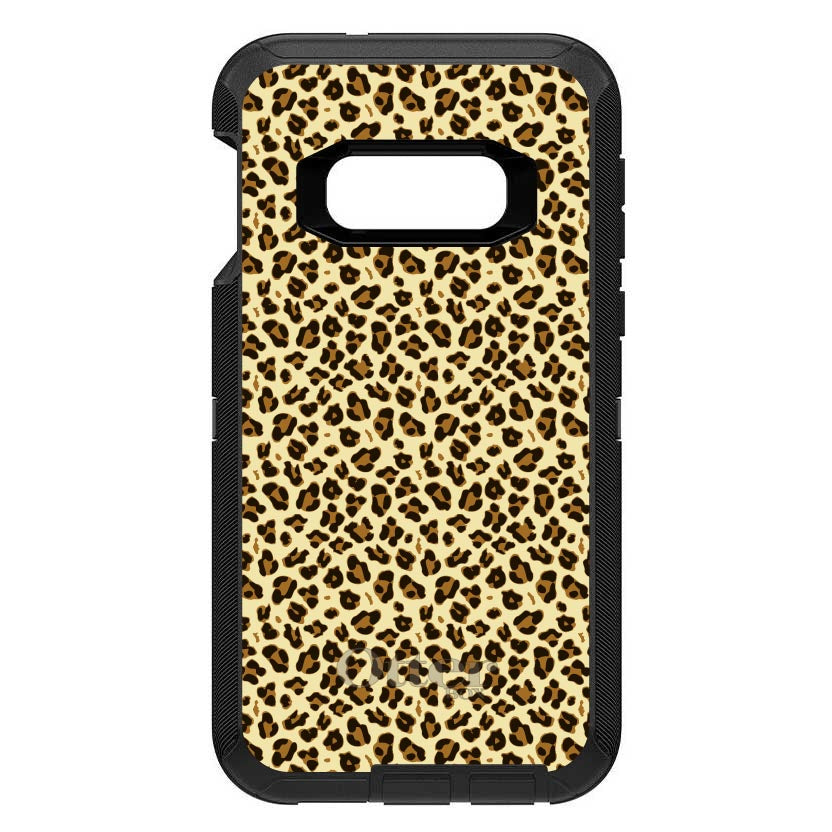Black Beige Tan Leopard Skin Spots OtterBox Defender Case for iPhone & Galaxy, view 7