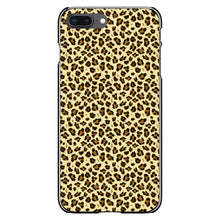 DistinctInk® Hard Plastic Snap-On Case for Apple iPhone or Samsung Galaxy - Black Beige Tan Leopard Skin Spots