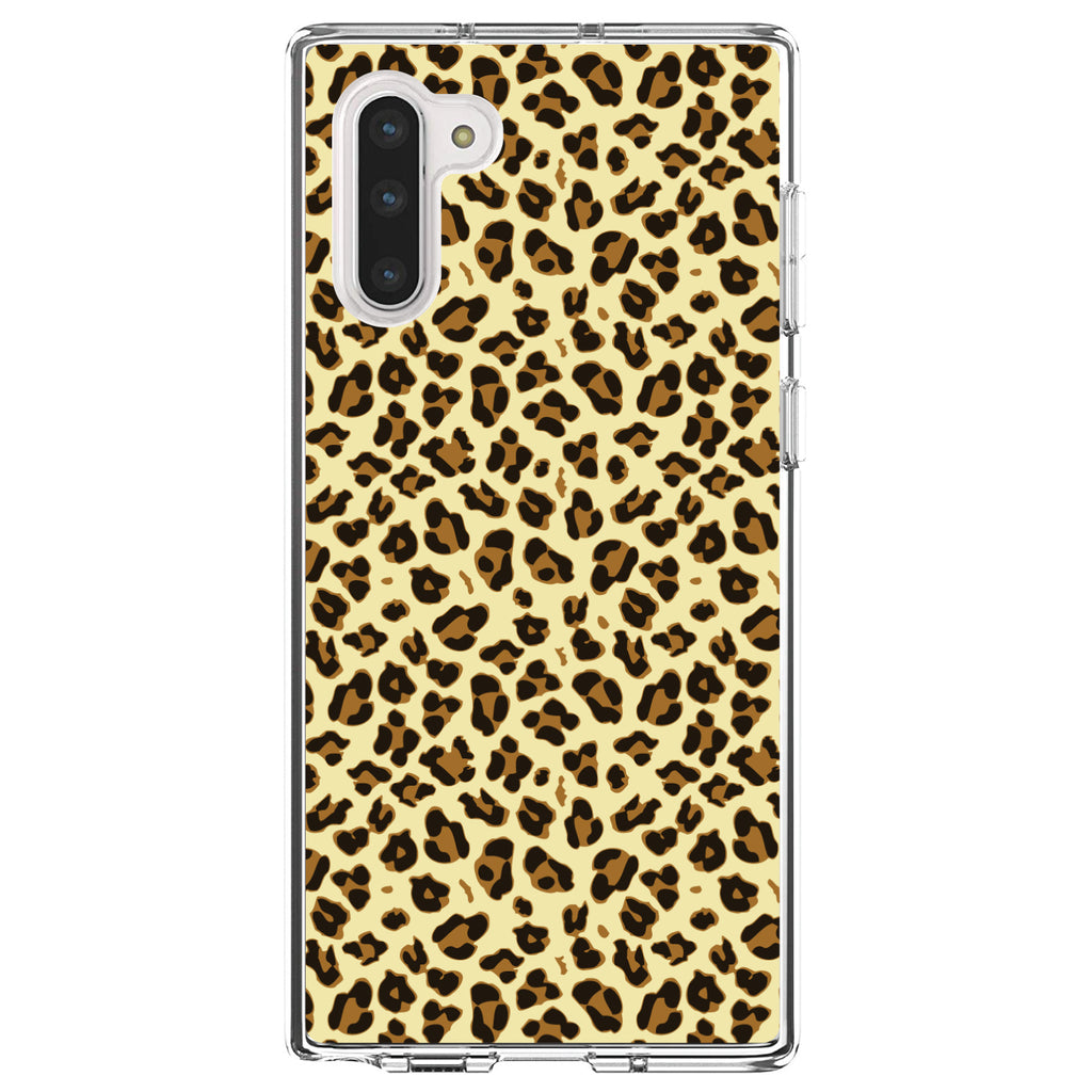 Black Beige Tan Leopard Skin Spots Clear Shockproof iPhone Case, view 9