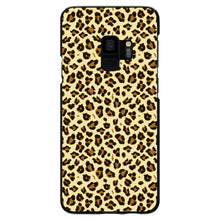DistinctInk® Hard Plastic Snap-On Case for Apple iPhone or Samsung Galaxy - Black Beige Tan Leopard Skin Spots