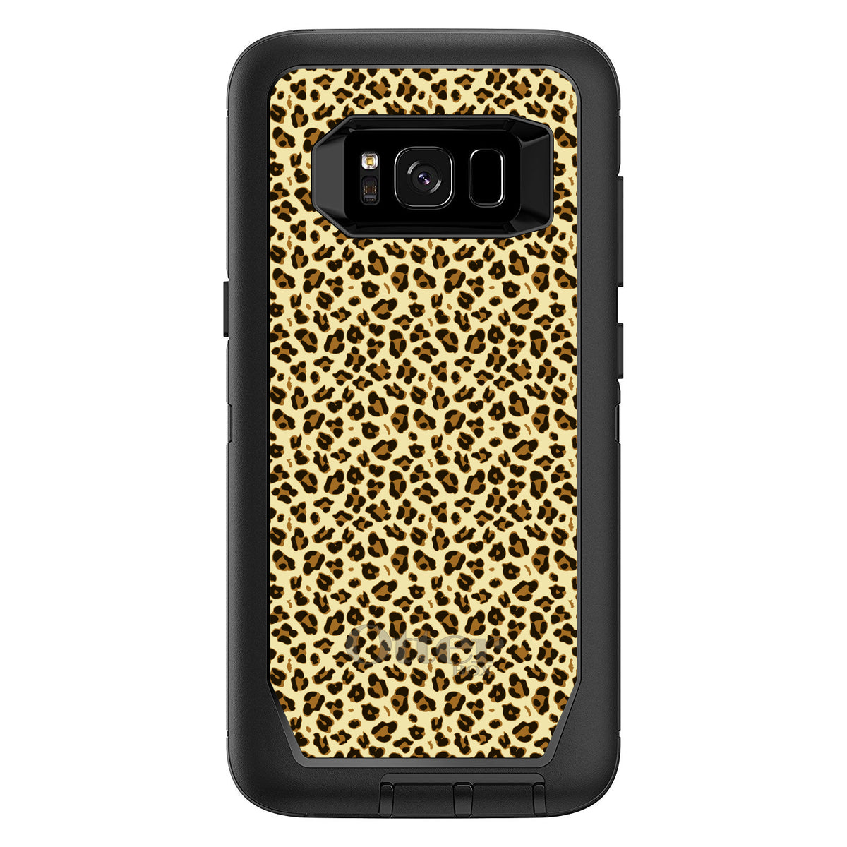Black Beige Tan Leopard Skin Spots OtterBox Defender Case for iPhone & Galaxy, view 9