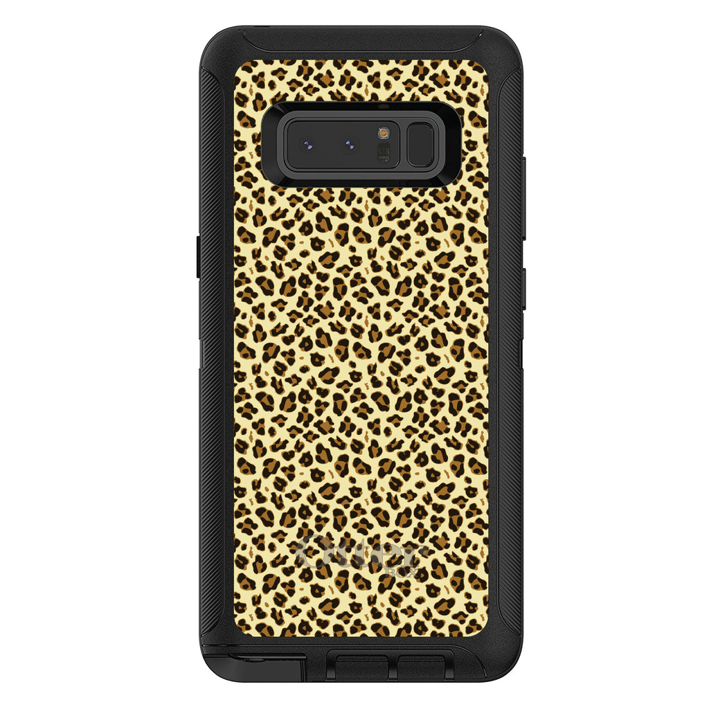 Black Beige Tan Leopard Skin Spots OtterBox Defender Case for iPhone & Galaxy, view 14