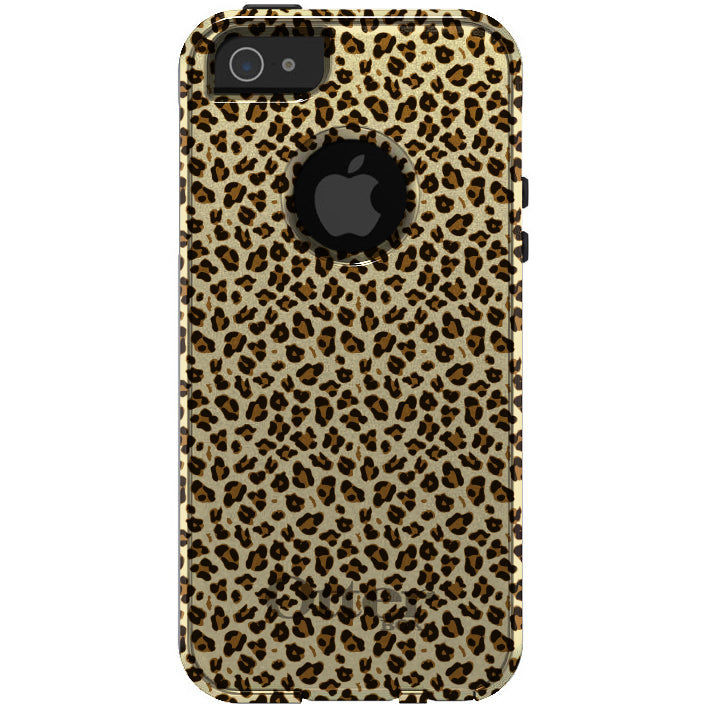 Black Beige Tan Leopard Skin Spots OtterBox Commuter Case for iPhone & Galaxy, view 5