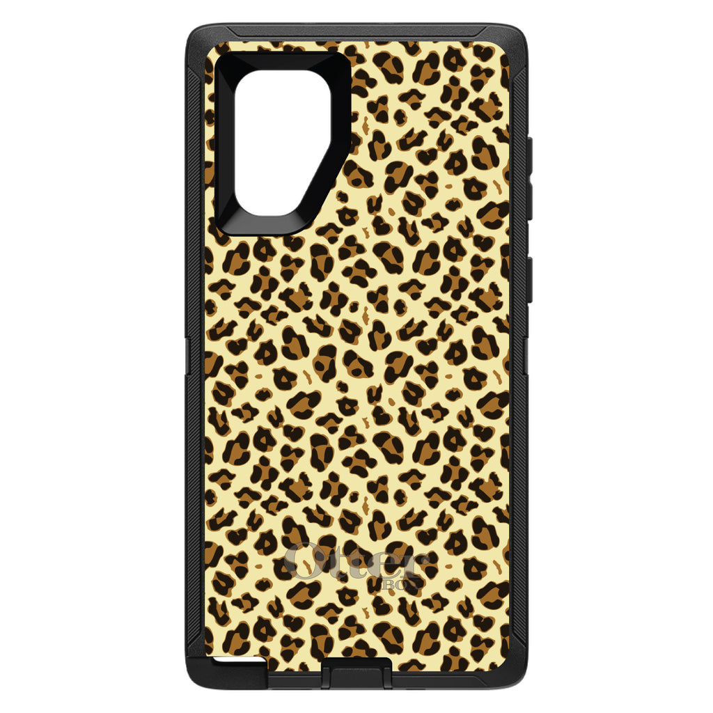 Black Beige Tan Leopard Skin Spots OtterBox Defender Case for iPhone & Galaxy, view 12