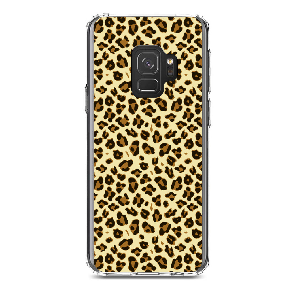 Black Beige Tan Leopard Skin Spots Clear Shockproof iPhone Case, view 19