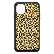 DistinctInk™ OtterBox Symmetry Series Case for Apple iPhone / Samsung Galaxy / Google Pixel - Black Beige Tan Leopard Skin Spots