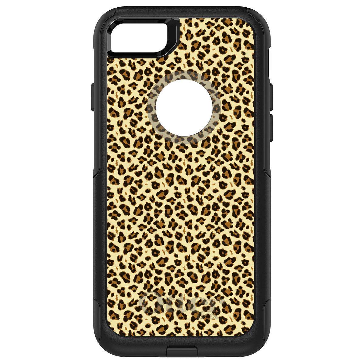 Black Beige Tan Leopard Skin Spots OtterBox Commuter Case for iPhone & Galaxy