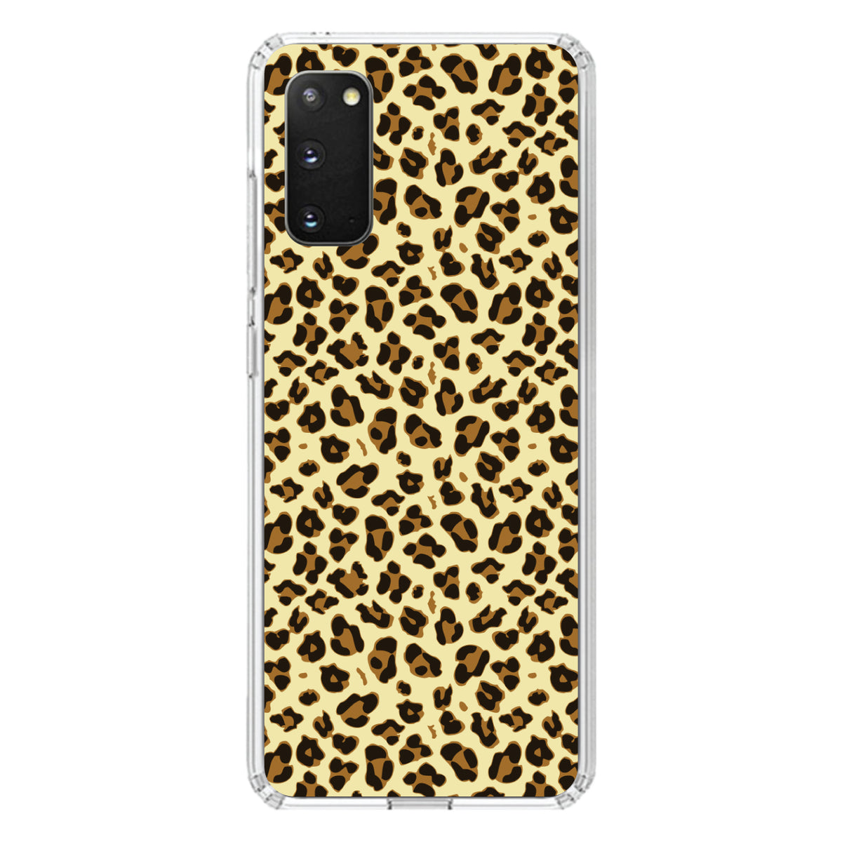 Black Beige Tan Leopard Skin Spots Clear Shockproof iPhone Case, view 15