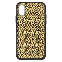 DistinctInk™ OtterBox Symmetry Series Case for Apple iPhone / Samsung Galaxy / Google Pixel - Black Beige Tan Leopard Skin Spots