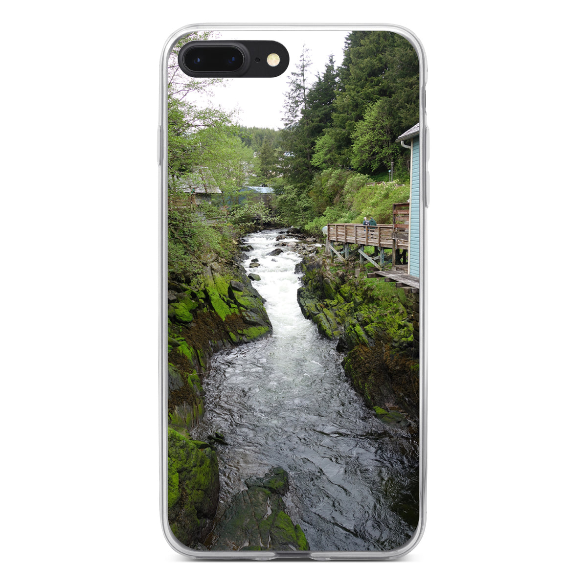 Ketchikan Alaska Stream Clear Shockproof iPhone Case, view 6