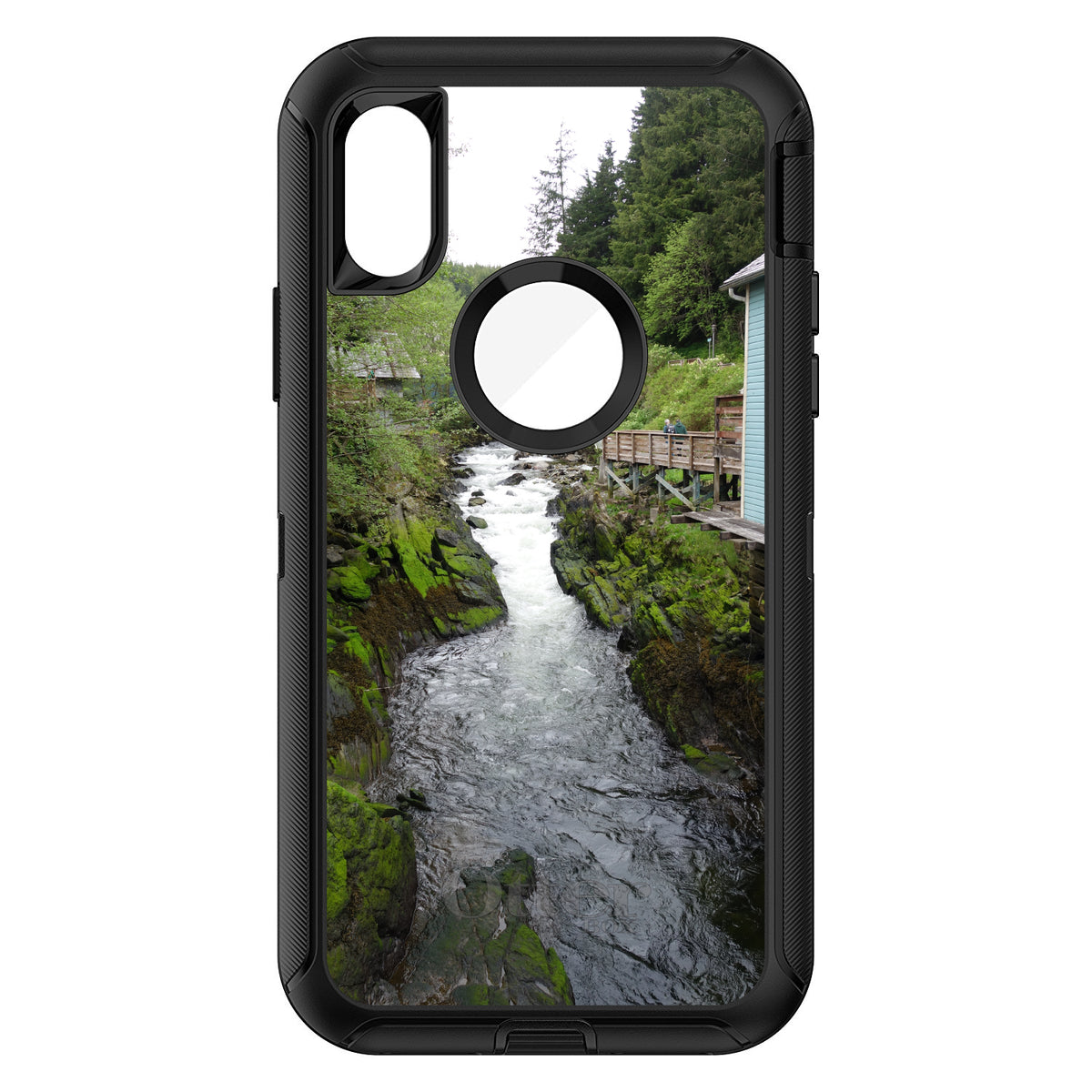 Ketchikan Alaska Stream OtterBox Defender Case for iPhone & Galaxy, view 3