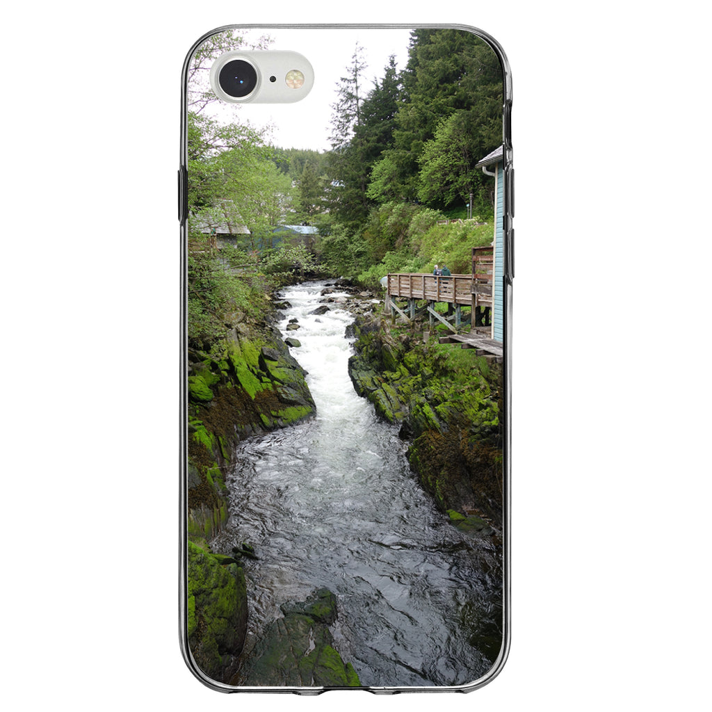 Ketchikan Alaska Stream Clear Shockproof iPhone Case, view 5