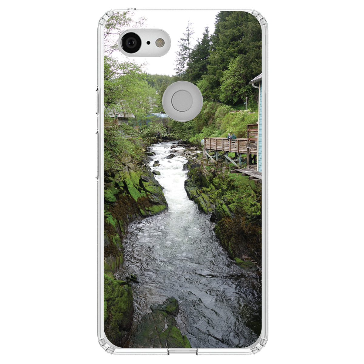 Ketchikan Alaska Stream Clear Shockproof iPhone Case, view 22