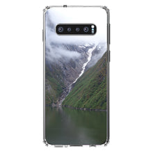 DistinctInk® Clear Shockproof Hybrid Case for Apple iPhone / Samsung Galaxy / Google Pixel - Tracy Arm Fjord Waterfall