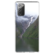 DistinctInk® Clear Shockproof Hybrid Case for Apple iPhone / Samsung Galaxy / Google Pixel - Tracy Arm Fjord Waterfall